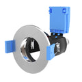 brushed chrome LED fire-rated downlight