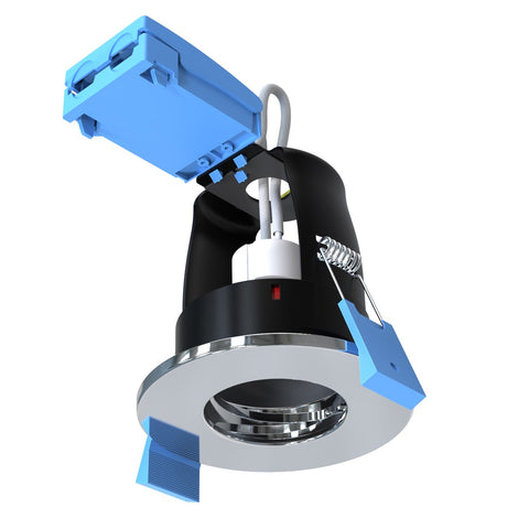LED downlight in a polished chrome finish