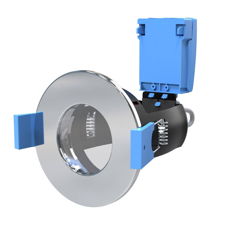 chrome fire-rated LED downlight