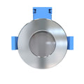 top of a chrome fire-rated LED downlight