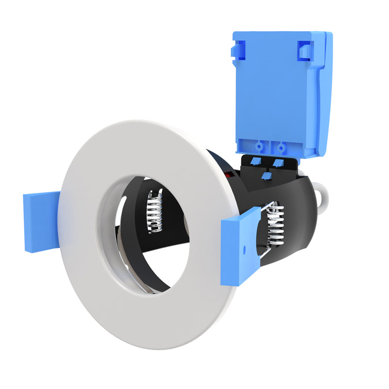 white fire-rated LED downlight