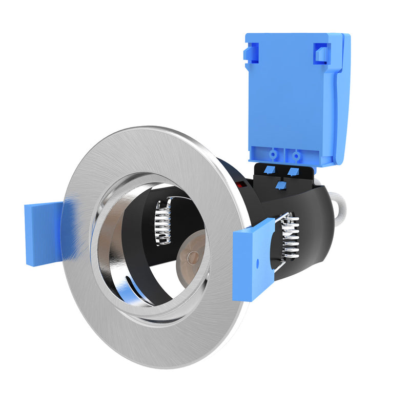 tilt brushed chrome downlight without a bulb
