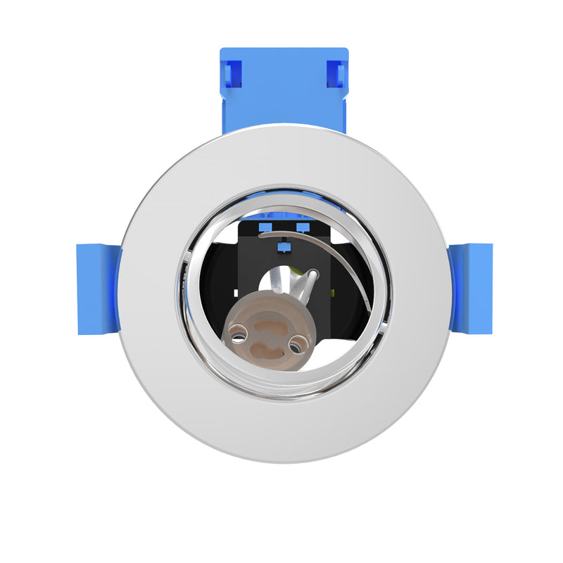 without cover chrome fire-rated tilt downlight