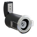 Die-Cast, Fire Rated LED Downlight, GU10, Fixed, Twist and Lock - Chrome - Side View
