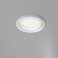 mounted brushed chrome, fixed fire-rated downlight