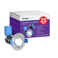 pack of 25 adjustable downlights with chrome bezel
