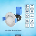 key features Polished Chrome Tilt Fire Rated Downlight 