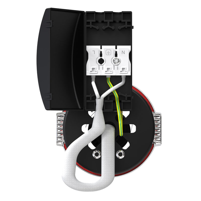 Back view Die-Cast, Tilt, Fire Rated, LED, Dimmable Downlight