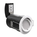 Side view, white Die-Cast, Tilt, Fire Rated, LED, Dimmable Downlight
