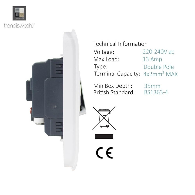 side of a fuse spur switch with details