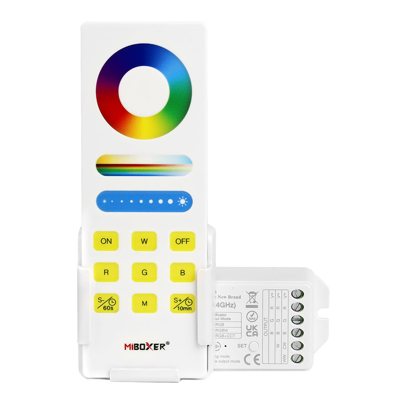 RGB + CCT LED strip remote and controller module front