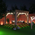 Decking with green deck lights