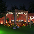 Decking with orange deck lights