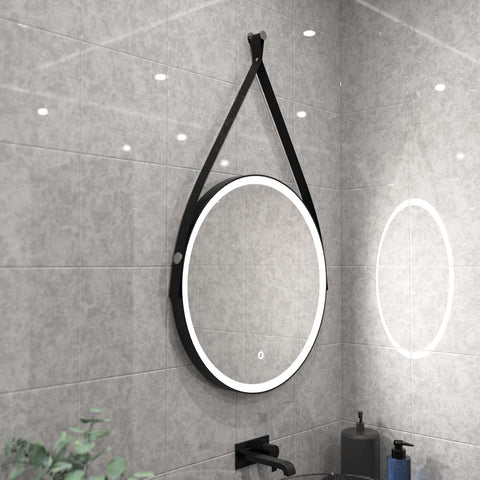 LED Bathroom mirror in Matte Black