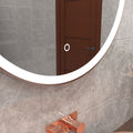 brushed rose gold bathroom LED mirror in with touch switch in natural white light