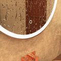 brushed rose gold bathroom LED mirror in with touch switch in warm white light