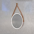 brushed rose gold bathroom LED mirror in natural white light
