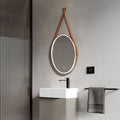 brushed rose gold bathroom LED mirror