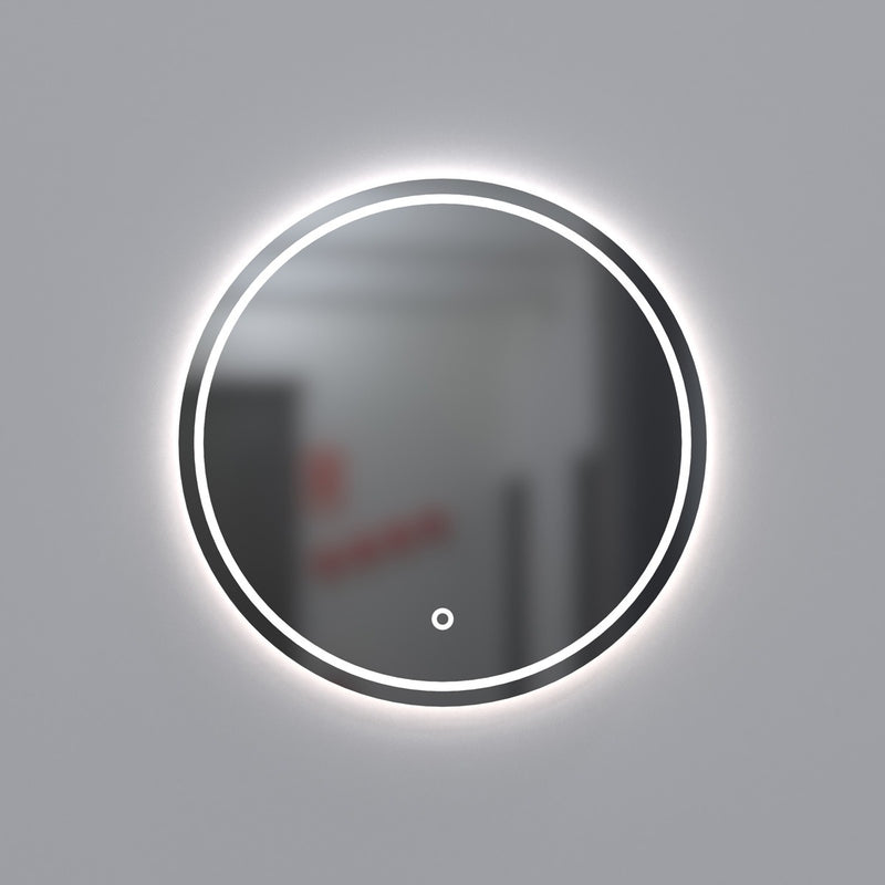 round LED bathroom mirror with natural white light