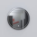 round LED bathroom mirror switched off
