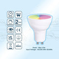 Smart GU10 LED Bulb, RGB+W , Colour Changing with technical details