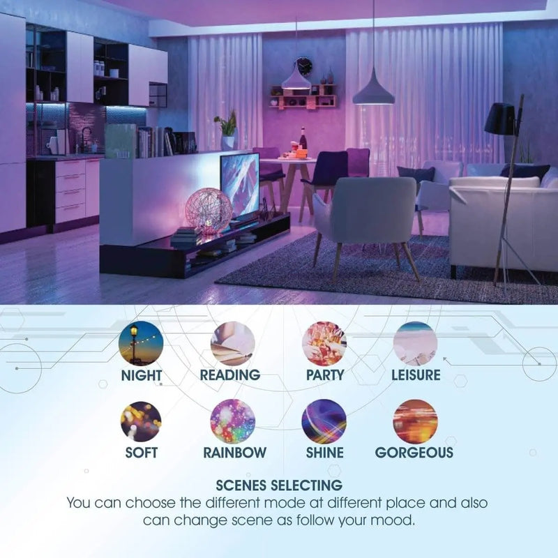 smart LED bulb scene settings