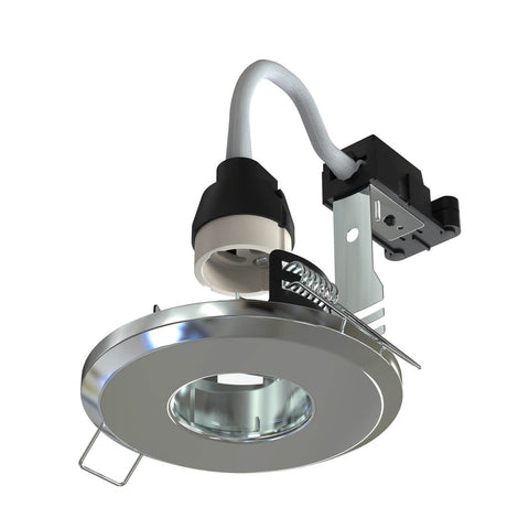 IP65 Rated, Fixed, Shower Downlight - Polished Chrome Finish