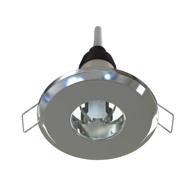 IP65 Rated, Fixed, Shower Downlight - Polished Chrome Finish