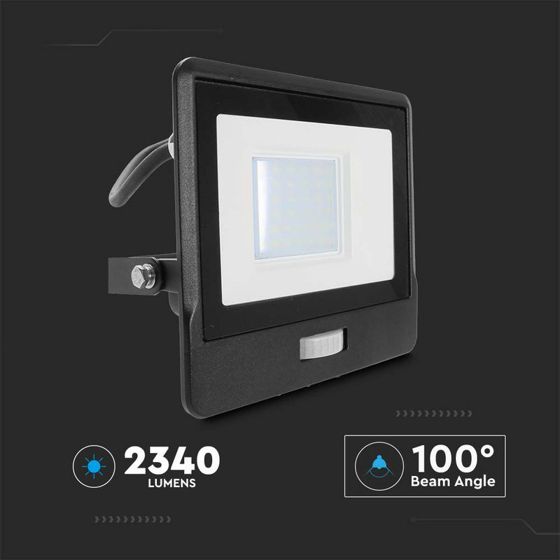 30w LED flood light with PIR sensor with brightness level