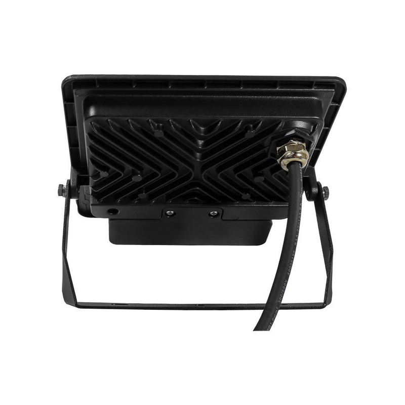 back of a 30w LED flood light with PIR sensor