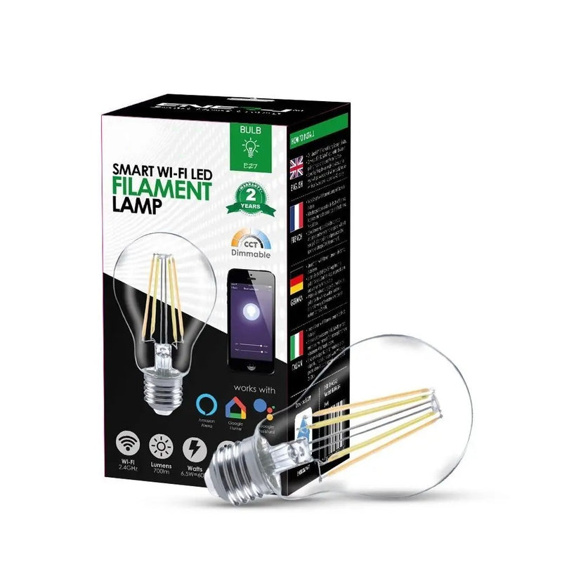 LED smart filament bulb with packaging 