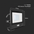 30w LED flood light with PIR sensor with dimensions