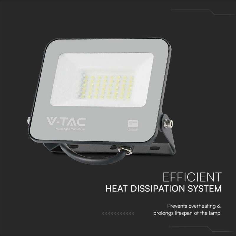 30w LED flood light with heat dissipation details