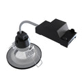 IP44 Fixed GU10 Downlight in Matt Black - 85mm (angle 4)