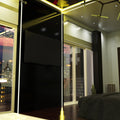bedroom with mounted LED profiles in a different angle