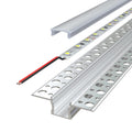 side shot of a plaster-in LED profile