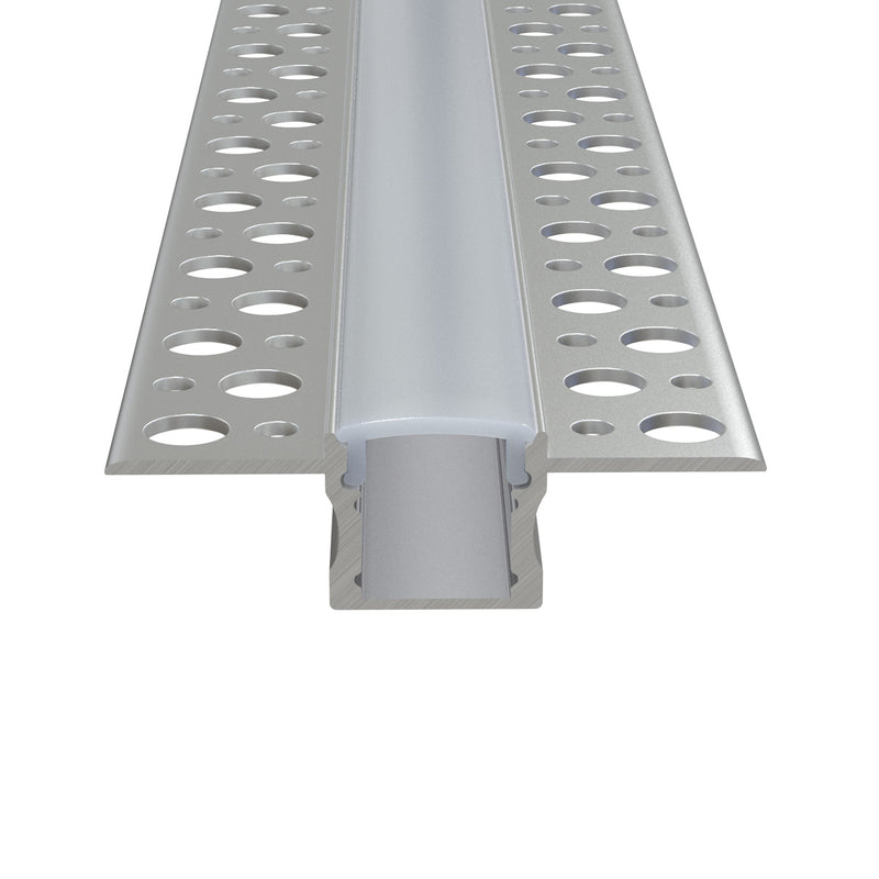 front shot of a plaster-in LED profile