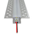 Plaster in led profile with led and soldered wire