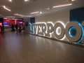 Liverpool sign with LED in natural white light