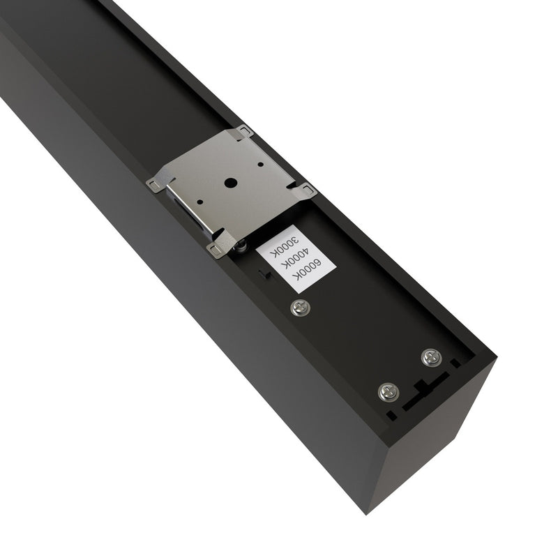 Back of a 2FT (60cm) LED Linear Light – Surface Mount, Black Finish