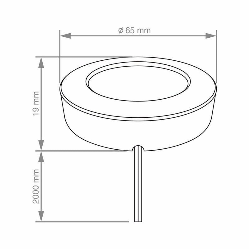 Simple Lighting's Mains Powered Brushed Chrome Under-Cabinet Light - Dimension