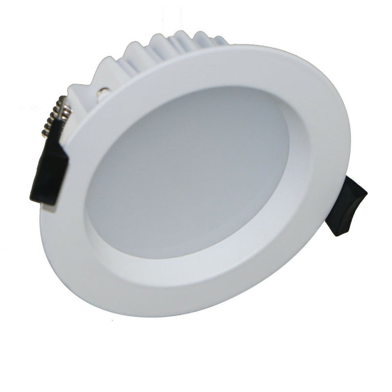 Tilted short can LED downlight in a white finish