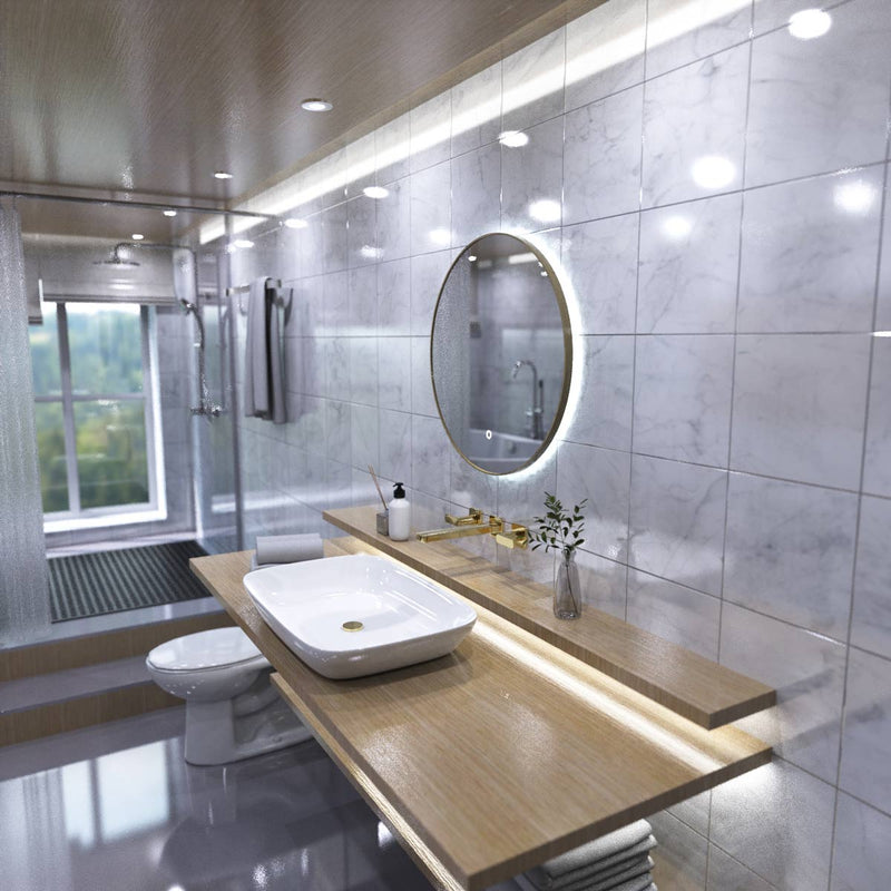 loo setting in cool white light elegant backlit