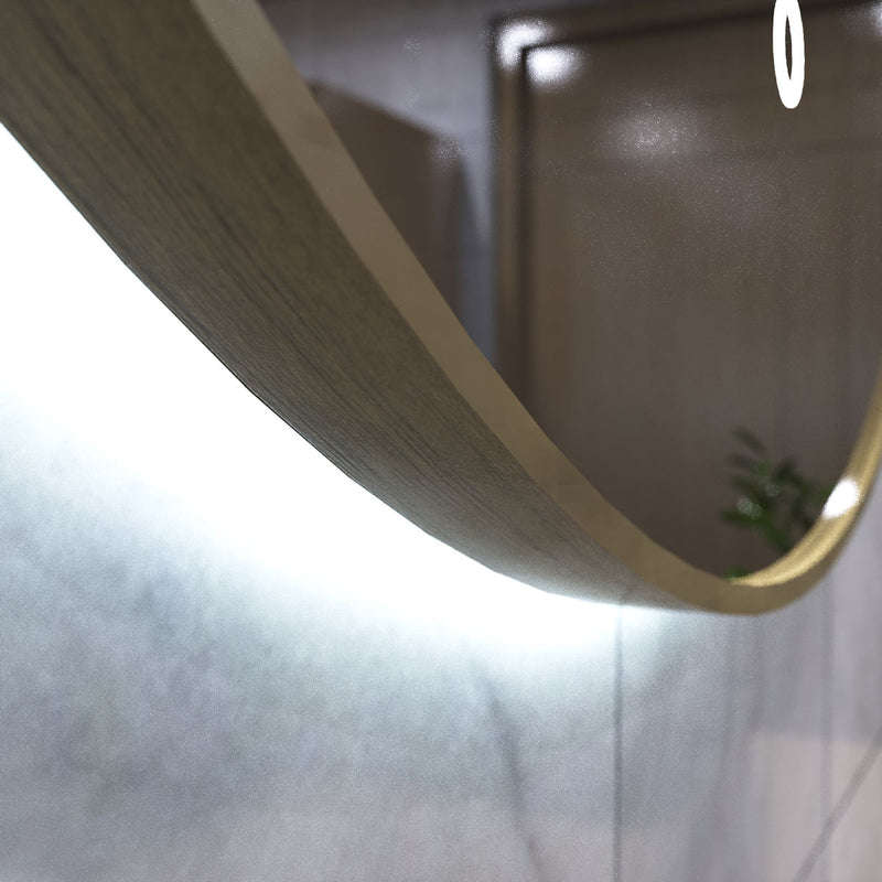 LUXE600-OAK mirror cool white light