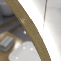 loo setting with LED Bathroom mirror in natural white light close up view