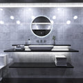 LED Bathroom Mirror in the loo setting in cool white light full view shot