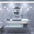 LED Bathroom mirror - Brush Silver in cool white light