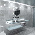 Loo setting LED Bathroom mirror in natural white light full view shot