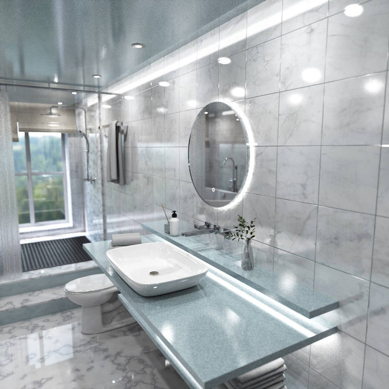 Loo setting LED Bathroom mirror in natural white light