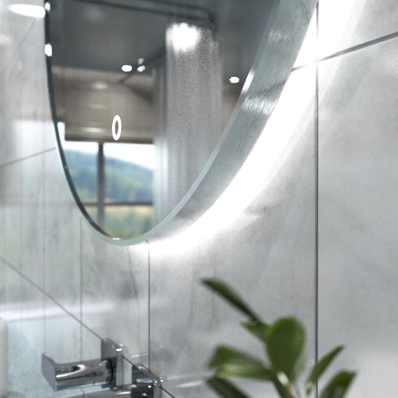 LUXE600-OBS LED Bathroom mirror in natural white light